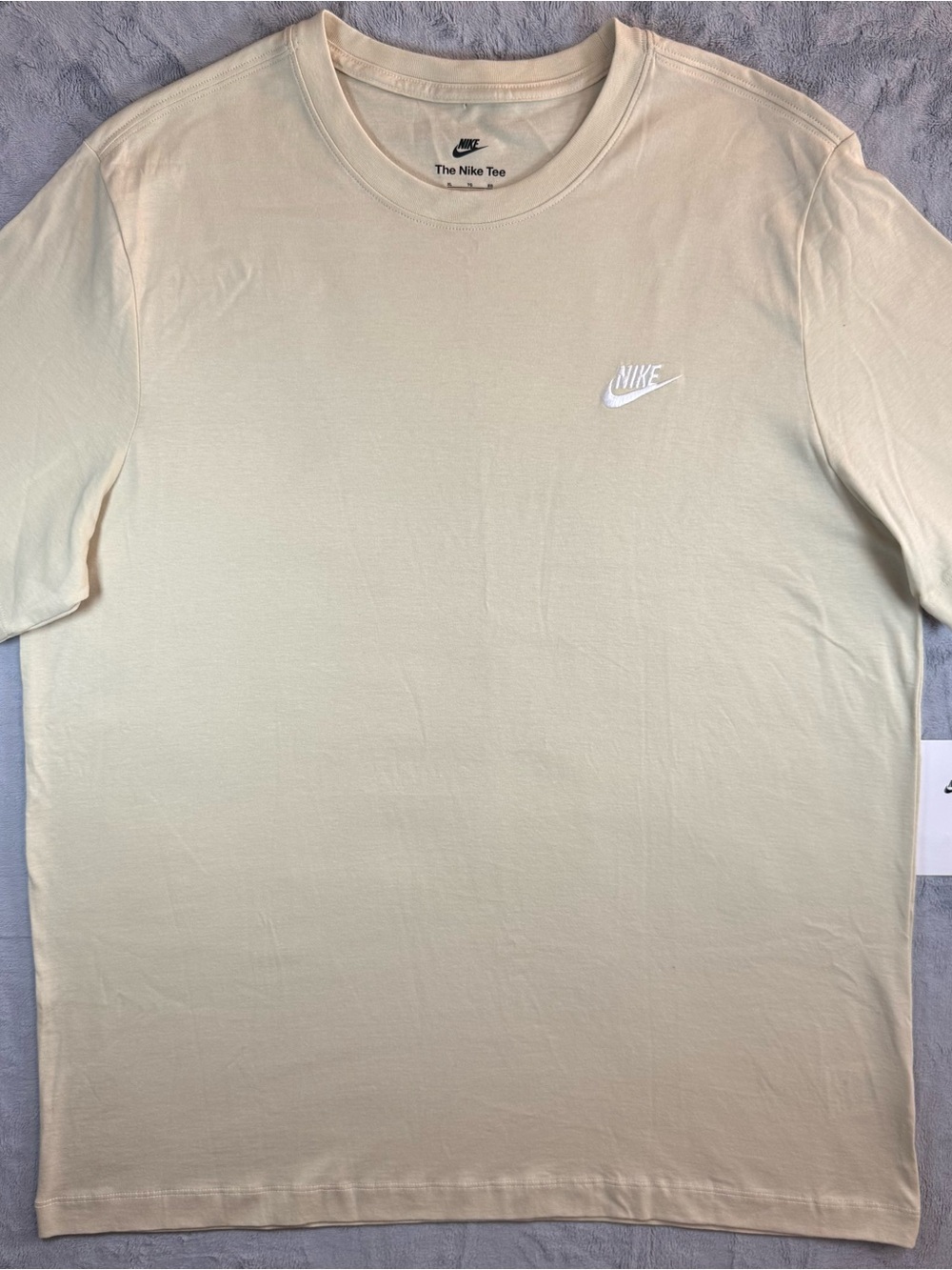 Nike Short Sleeve Crewneck Tee in Pale Cream